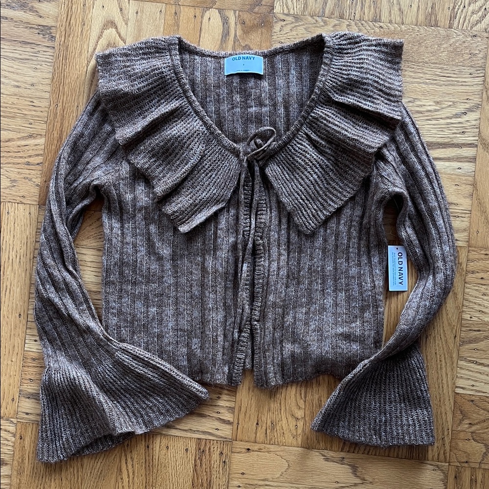 NWT Old Navy Peter Pan Collar Tie Cardigan